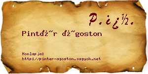 Pintér Ágoston névjegykártya